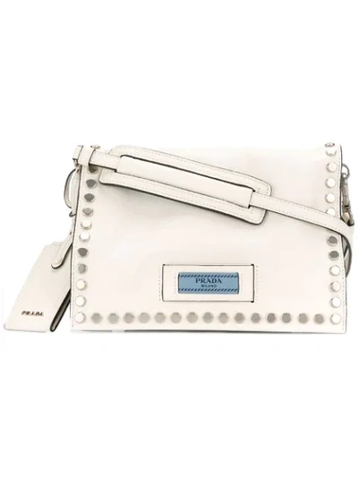 Shop Prada Etiquette Shoulder Bag In F0scc Bianco/astrale