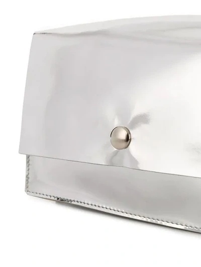 Shop Manokhi Metallic Belt Bag In Silver