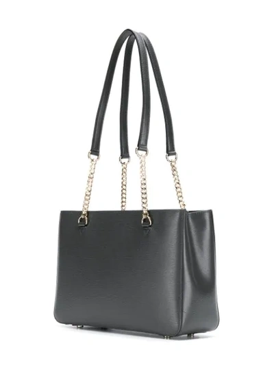 Shop Dkny Chain Straps Shoulder Bag In Grey