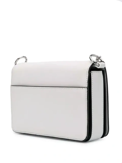Shop Kenzo K Plaque Shoulder Bag In 01 Blanc