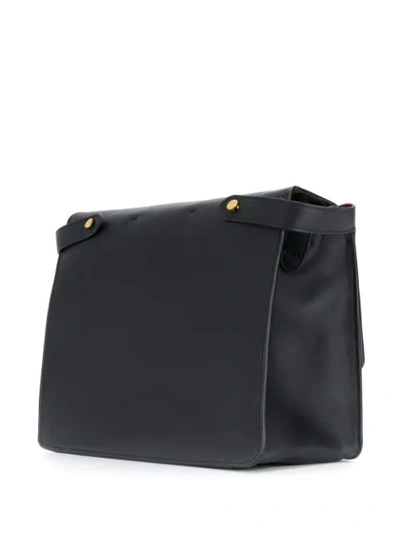 Shop Fendi Large Kan U Shoulder Bag In Black