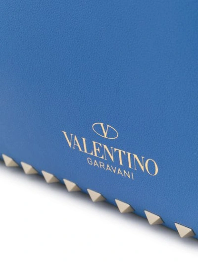 Shop Valentino Garavani Rockstud Trapeze Tote In Blue
