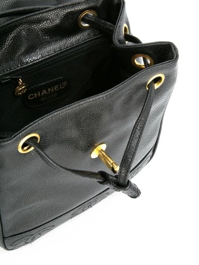 Pre-owned Chanel 1996-1997 Cc Lock Backpack In Black