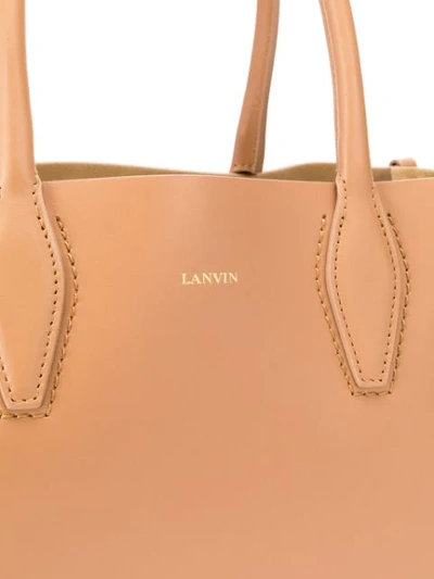 Shop Lanvin Classic Tote Bag In Neutrals