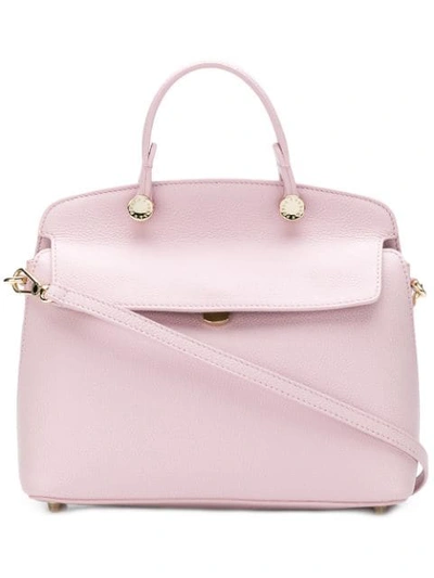 Shop Furla My Piper Small Top Handle Tote - Pink