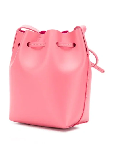 Shop Mansur Gavriel Mini Mini Bucket Bag In Pink