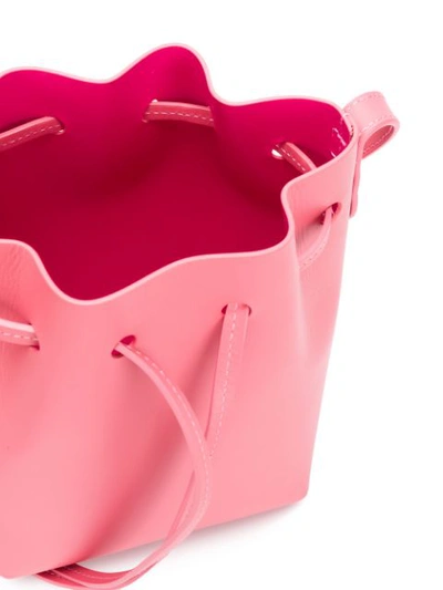 Shop Mansur Gavriel Mini Mini Bucket Bag In Pink