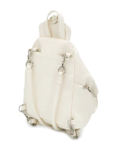 Shop Rebecca Minkoff Snakeskin Julian Backpack In White