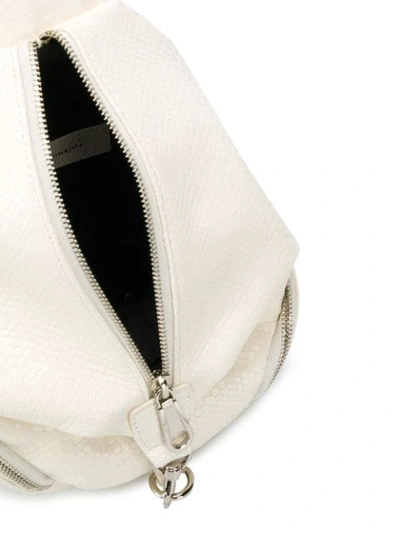 Shop Rebecca Minkoff Snakeskin Julian Backpack In White