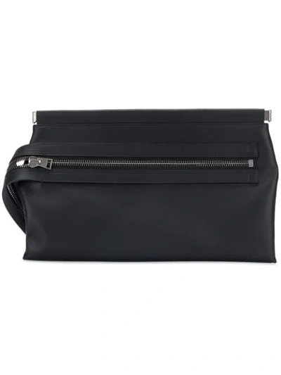 Shop Tom Ford Zip Front Clutch Bag In Black