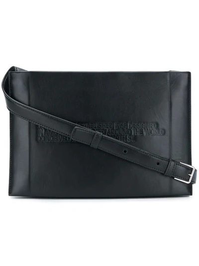 Shop Calvin Klein 205w39nyc Embossed Crossbody Bag In Black