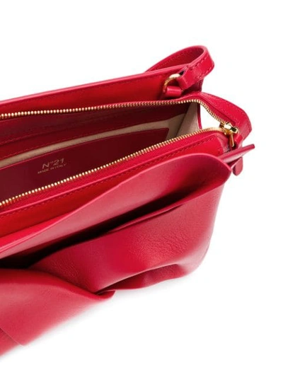 Shop N°21 Shoulder Bow Bag In Red