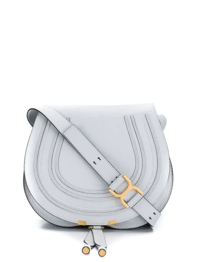 Shop Chloé Marcie Saddle Bag In Blue