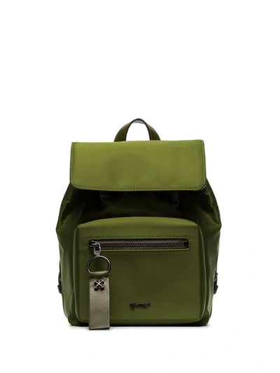 OFF-WHITE GREEN MILITARY FRONT ZIP MINI BACKPACK - 绿色