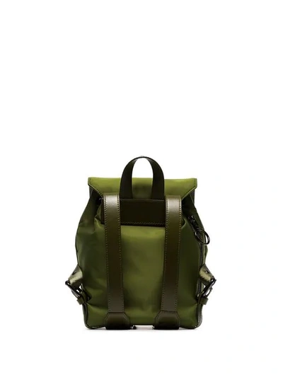 OFF-WHITE GREEN MILITARY FRONT ZIP MINI BACKPACK - 绿色