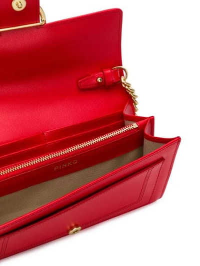 Shop Pinko Love Wallet Bag In Red