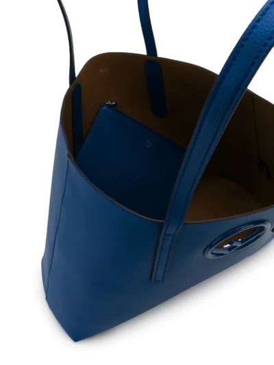 Shop Fendi Ff Tote Bag In Blue