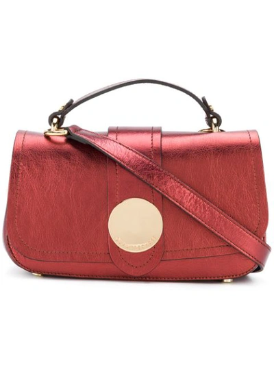Shop L'autre Chose Metallic Mini Tote Bag - Red