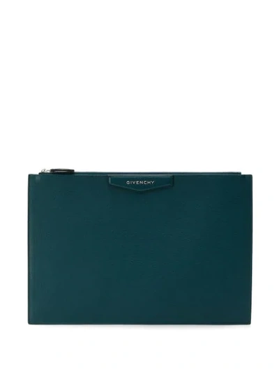 Shop Givenchy Antigona Pouch - Blue In 472 Prussian Blue