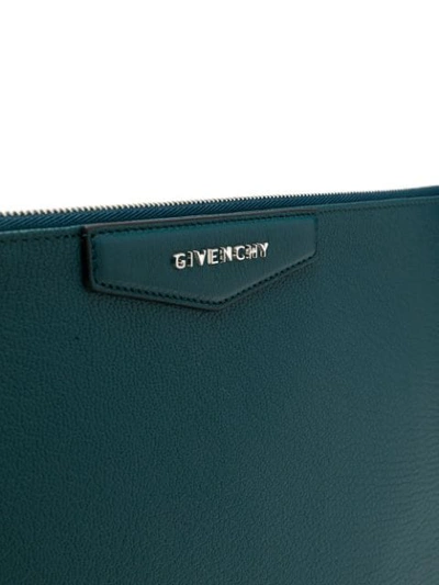 Shop Givenchy Antigona Pouch - Blue In 472 Prussian Blue