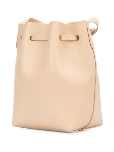 Shop Mansur Gavriel Mini Mini Bucket Bag In Neutrals