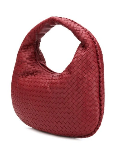 Shop Bottega Veneta Medium Veneta Hobo Bag In Red