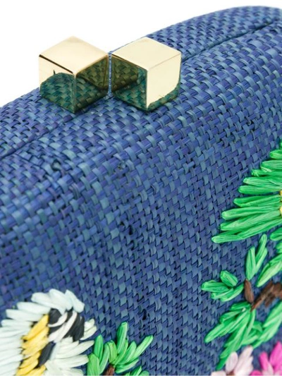 Shop Serpui Straw Clutch Bag In Multicolour