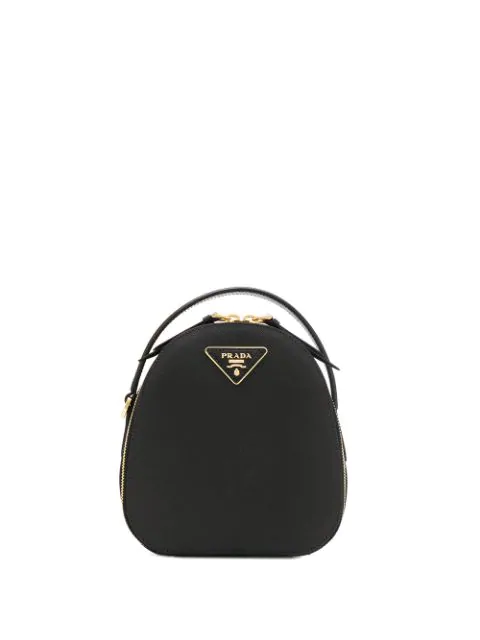 prada logo plaque backpack