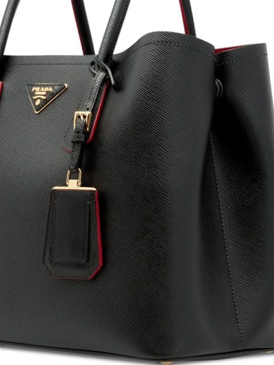 Shop Prada Double Tote Bag In Black