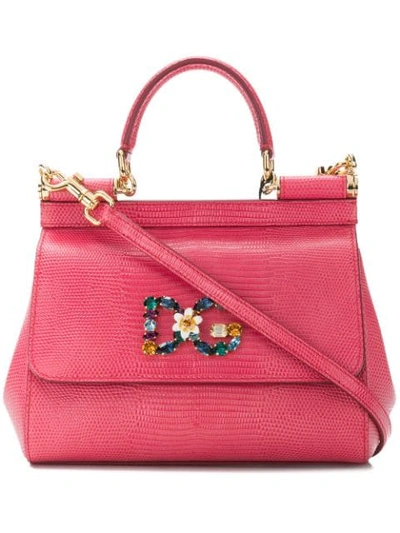 Shop Dolce & Gabbana Sicily Tote In Pink