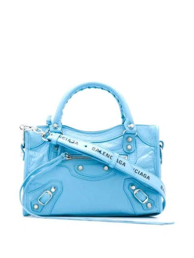 Shop Balenciaga Mini Classic City Tote In Blue