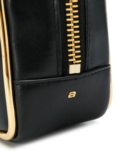 Shop Alexander Wang Metallic Trim Shoulder Bag In Black