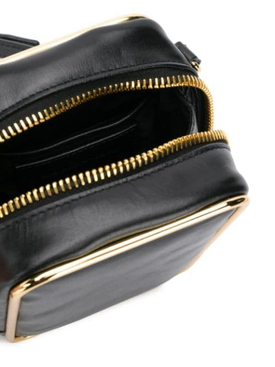 Shop Alexander Wang Metallic Trim Shoulder Bag In Black