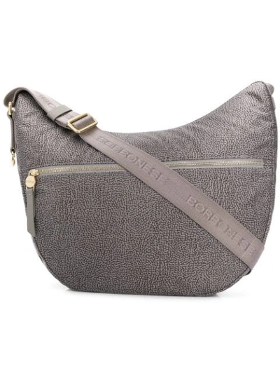 Shop Borbonese Luna Shoulder Bag - Grey