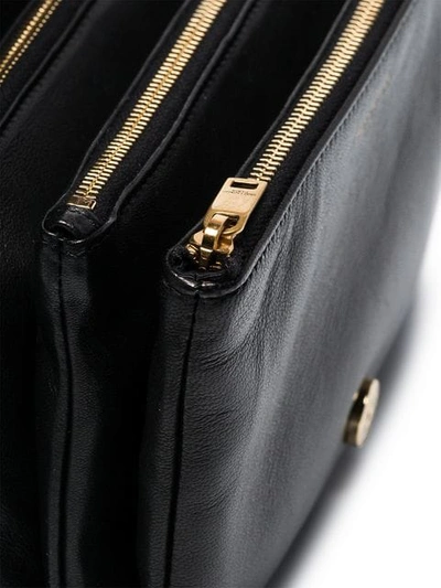 Shop Saint Laurent Angie Quilted Shoulder Bag In Black