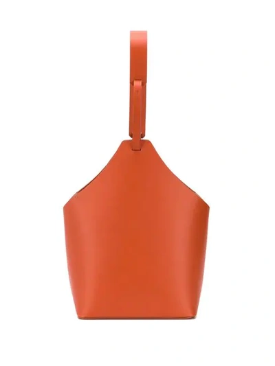 Shop Aesther Ekme Top Handle Bucket Bag In Orange