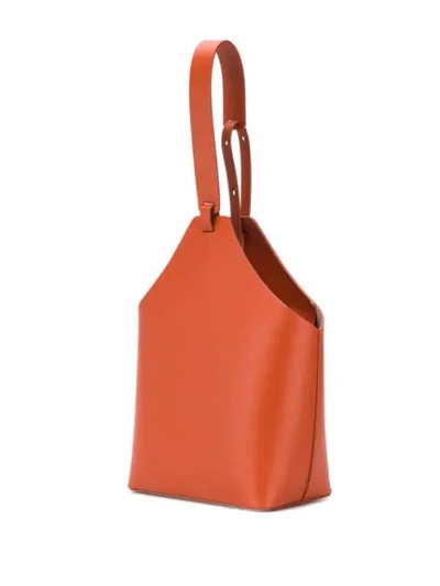 Shop Aesther Ekme Top Handle Bucket Bag In Orange