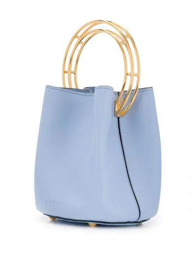 Shop Marni Pannier Hoop Bracelet Tote Bag In Blue