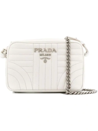 Shop Prada Diagramme Cross-body Bag In White
