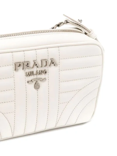 Shop Prada Diagramme Cross-body Bag In White