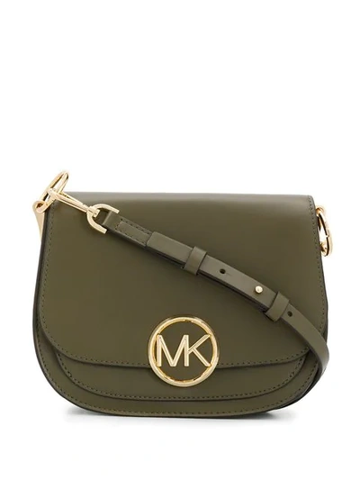 Shop Michael Michael Kors Medium Lillie Messenger Bag In Green