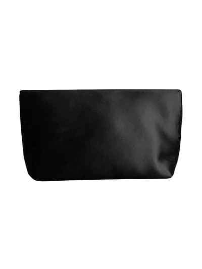 Shop Burberry The Small Pin Clutch In Velvet - Black