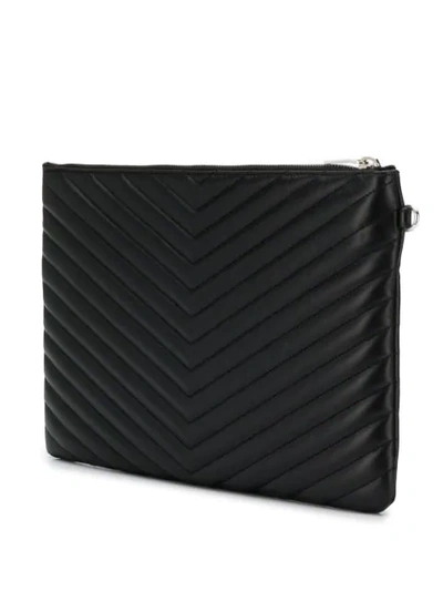 Shop Saint Laurent Jolie Monogram Clutch Bag In Black