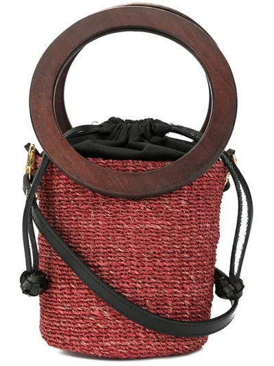 Shop Aranaz Inis Mini Bucket Bag In Red