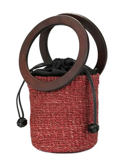 Shop Aranaz Inis Mini Bucket Bag In Red