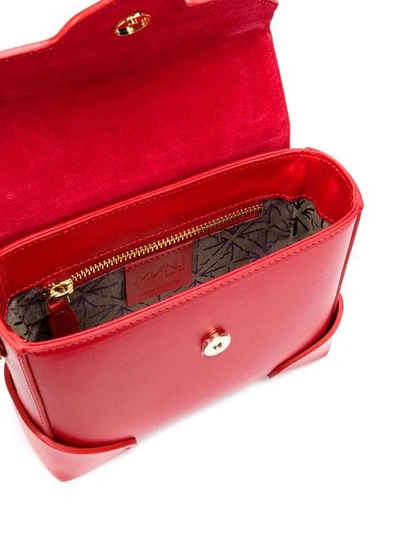 Shop Manu Atelier Micro Bold Combo Shoulder Bag In Marlborored Red