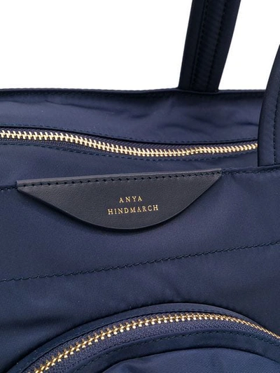 Shop Anya Hindmarch Large Chubby Smiley Tote In Blue