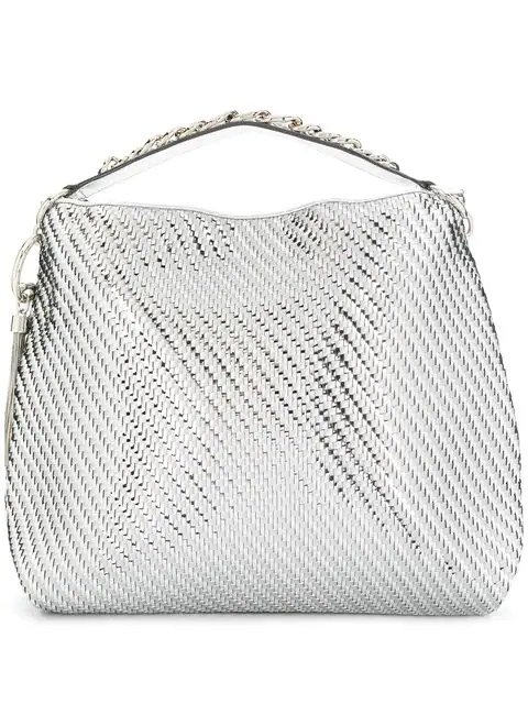 jimmy choo silver handbag