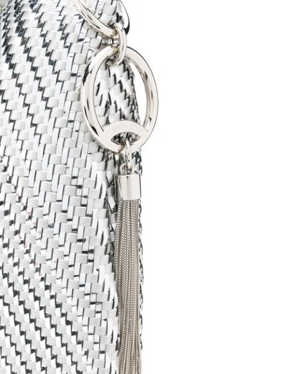 Shop Jimmy Choo Callie Slouchy Tote In Silver