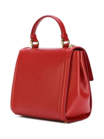 Shop Ferragamo Small Vara Top-handle Bag In Red